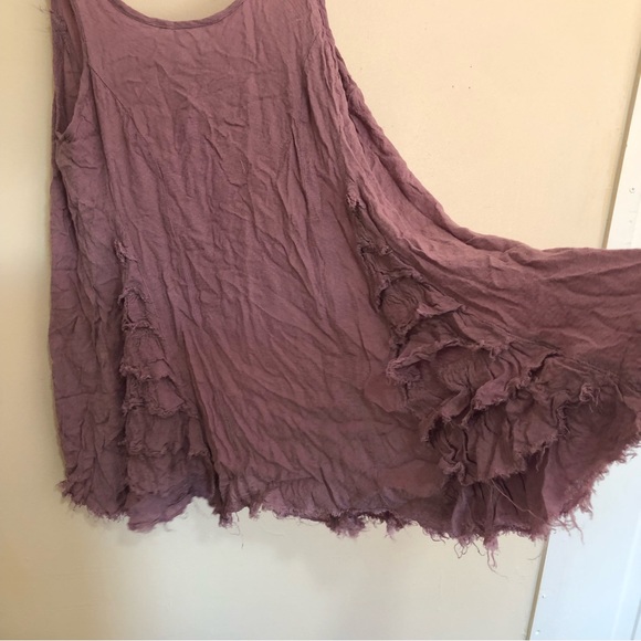 Intimately Free People Fray Ruffle Lilac Tunic Top size XS. - Picture 6 of 13
